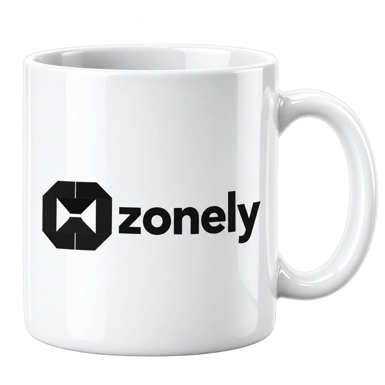 Beyaz Zonely Logolu Seramik Kupa.webp