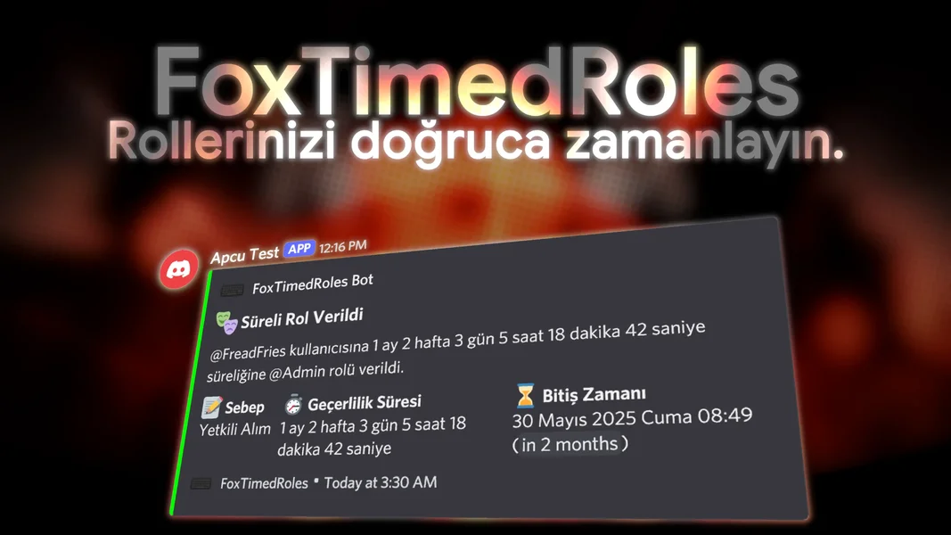 FoxTimedRoles | Discord Süreli Rol Botu | Minefox Studio