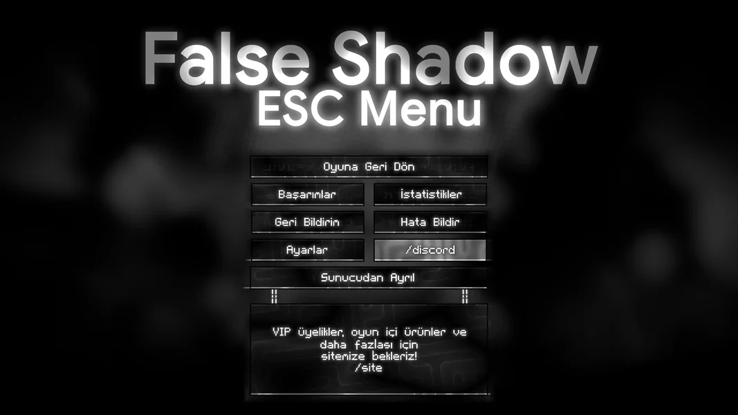 False Shadow ESC Menüsü | Tasarım + Konfigürasyon | Minefox Studio