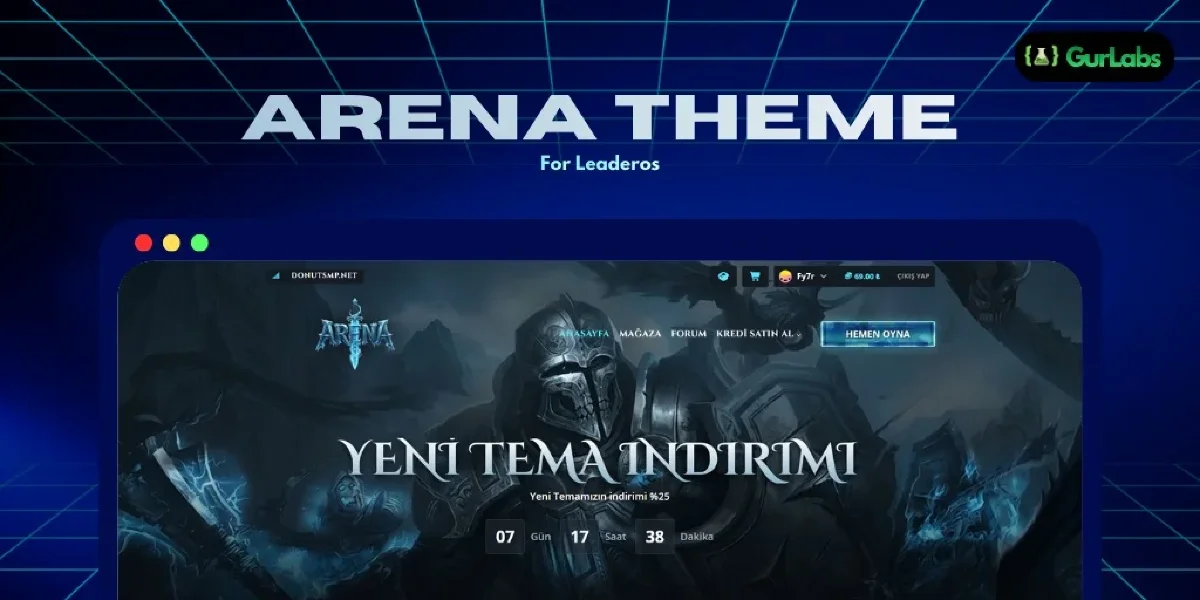 Arena LeaderOS Teması | GurLabs