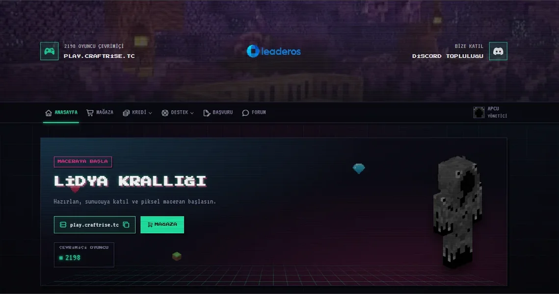 Retro LeaderOS Teması | Minefox Studio