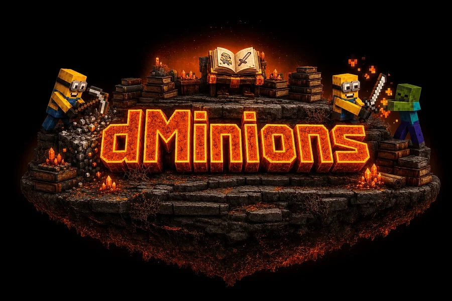 dMinions - 13 Minyon Tipi, Lonca, Pazar, Pet, Aura, Başarım, Sıralama ve Discord Entegrasyonlu!