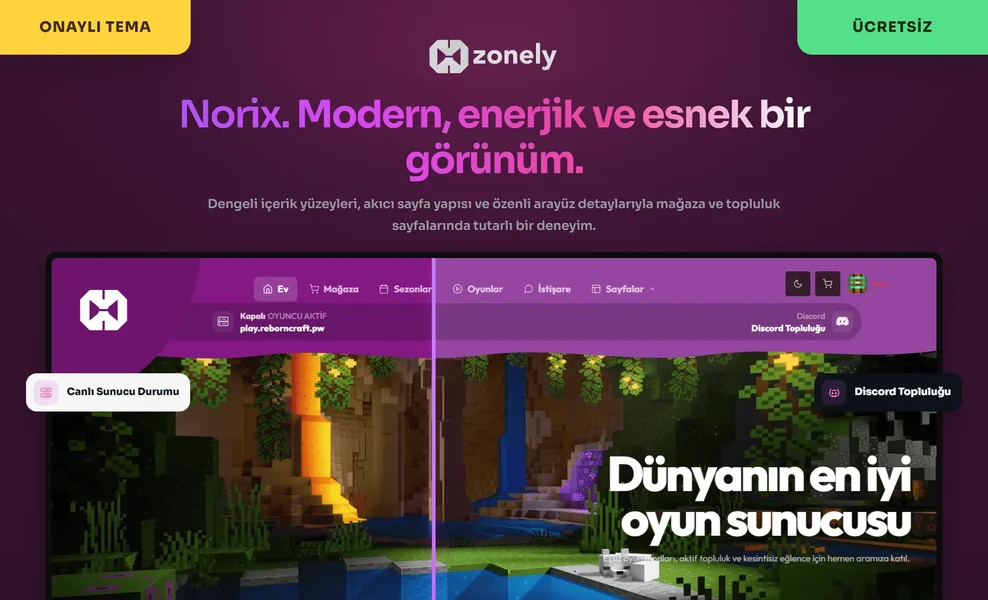 Norix Zonely Teması