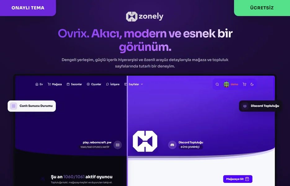 Ovrix Zonely Teması
